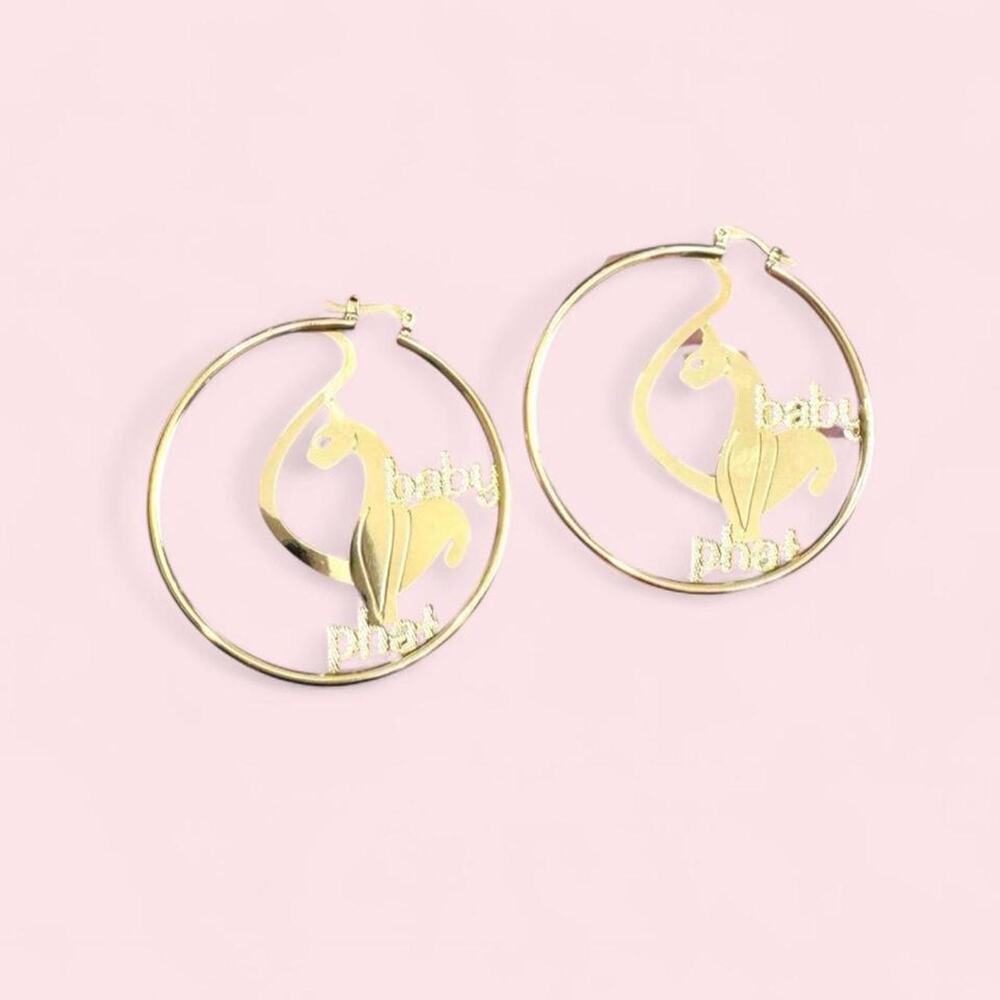 Y2k baby phat hoops earrings